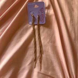 gold dangle earrings